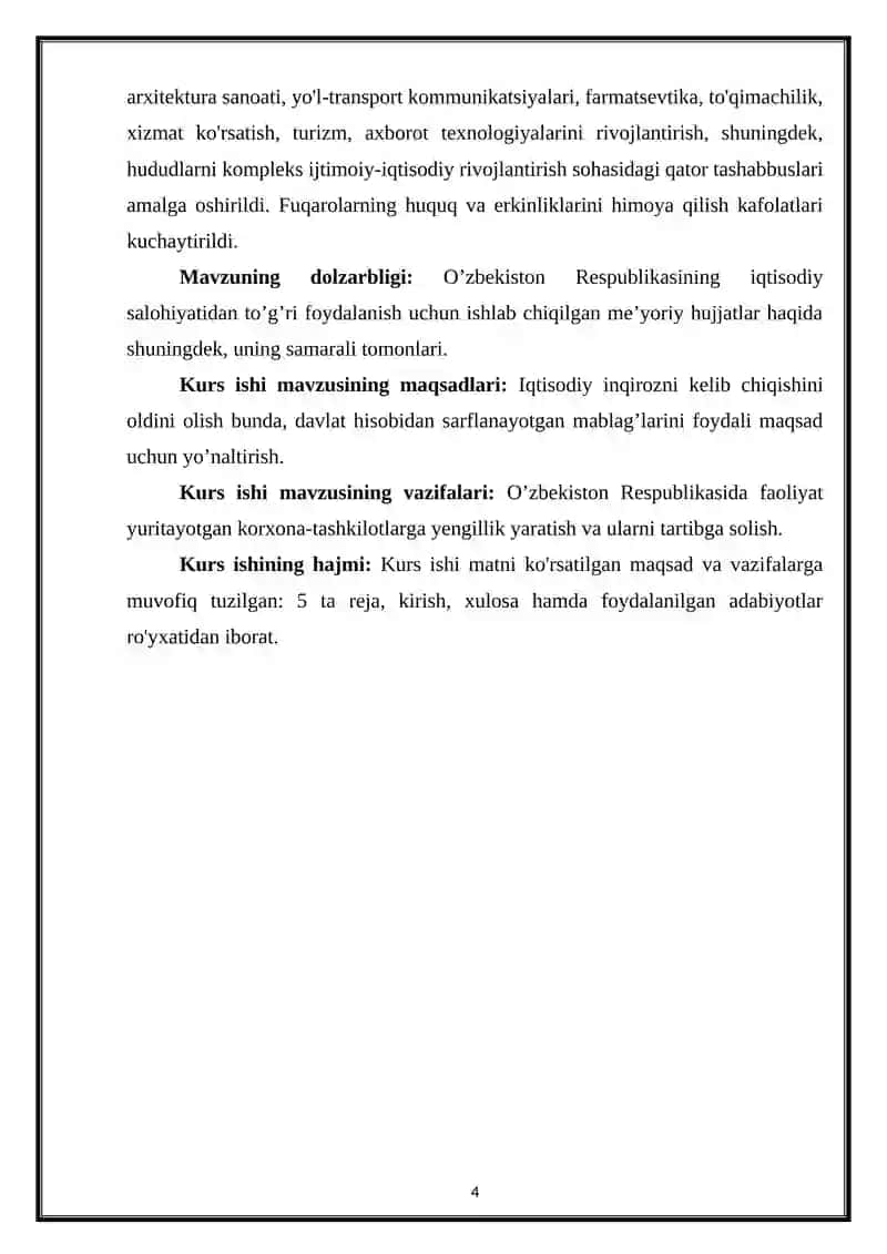 O'zbekistonda iqtisodiy islohotlarni amalga oshirishda tashqi iqtisodiy faoliyatni erkinlashtrish 4