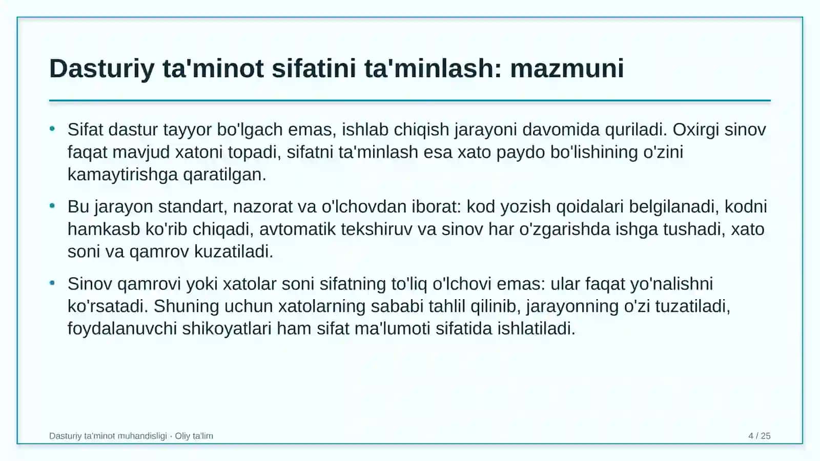 suzish havzalarida dasturiy ta'minot sifatini ta'minlash 8650 4