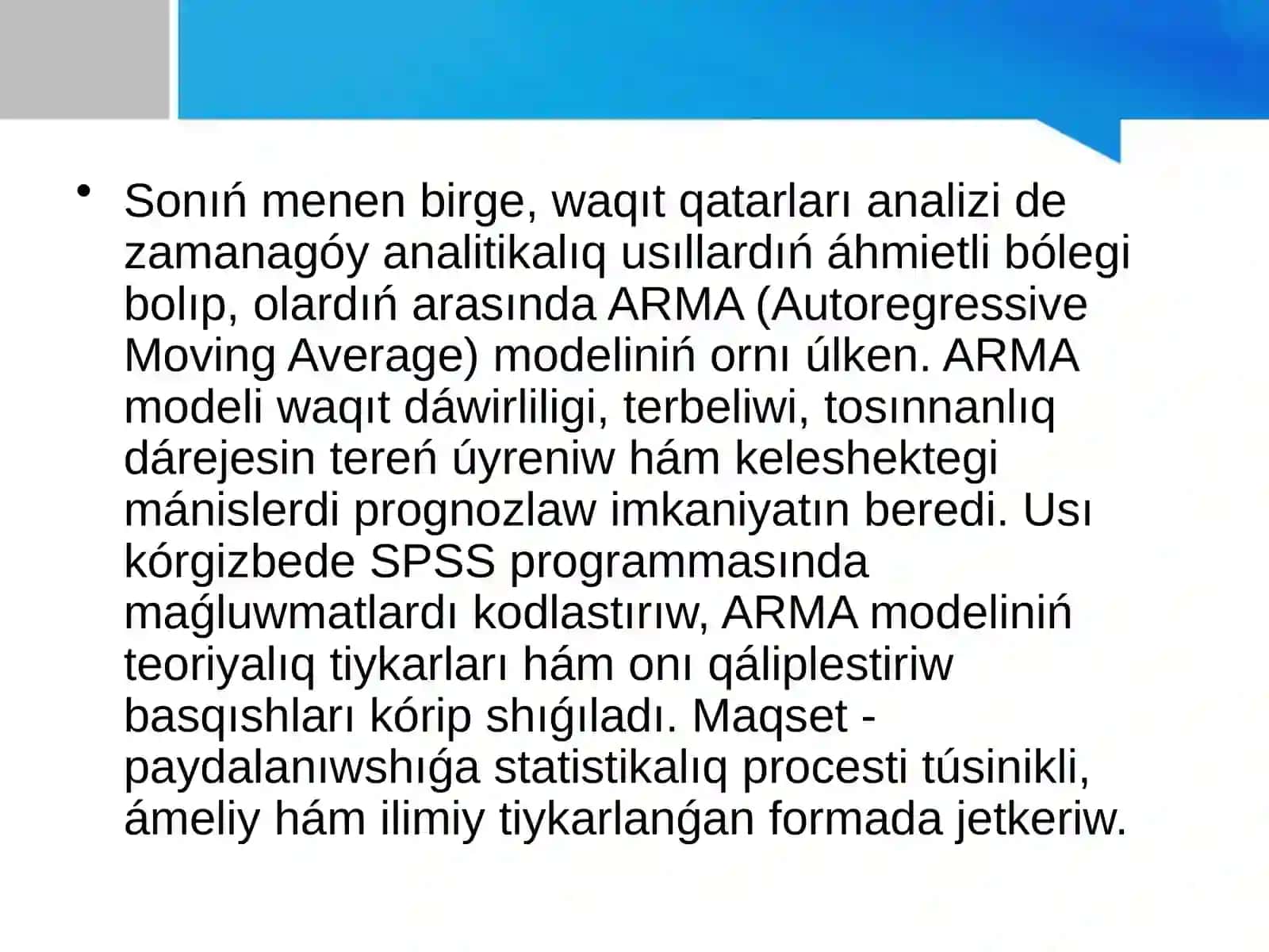 Statsionar qatarlar ham Arma modeli 4
