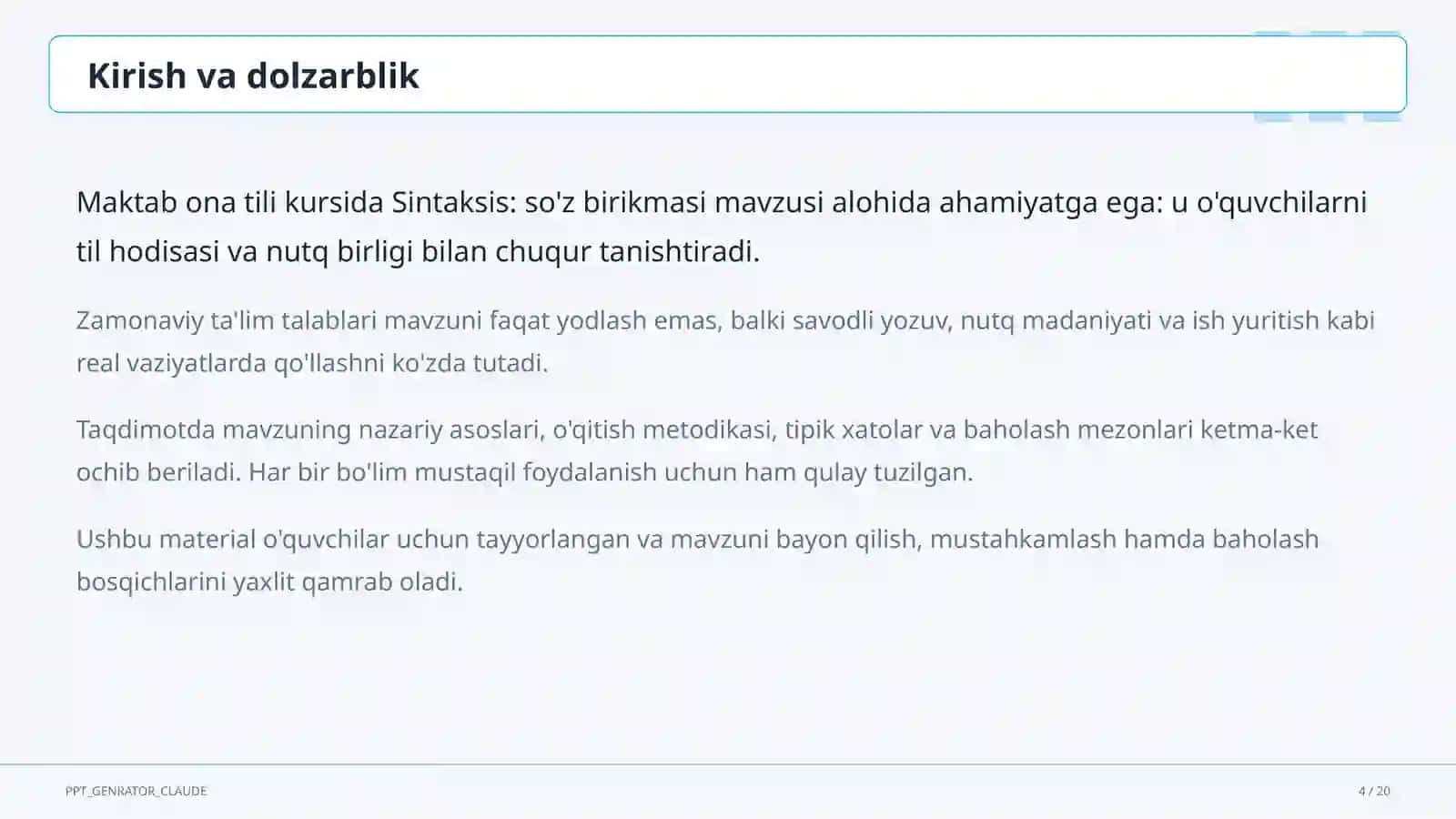 Sintaksis: so'z birikmasi (8-sinf) 4