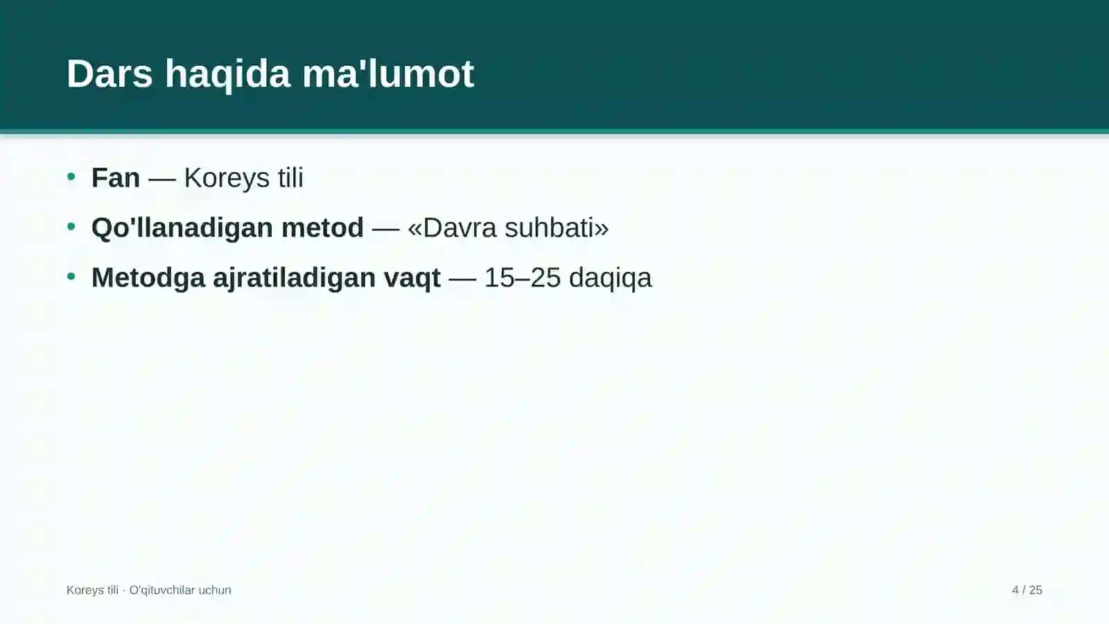 koreys tili darslarida davra suhbati metodidan foydalanish 4070 4