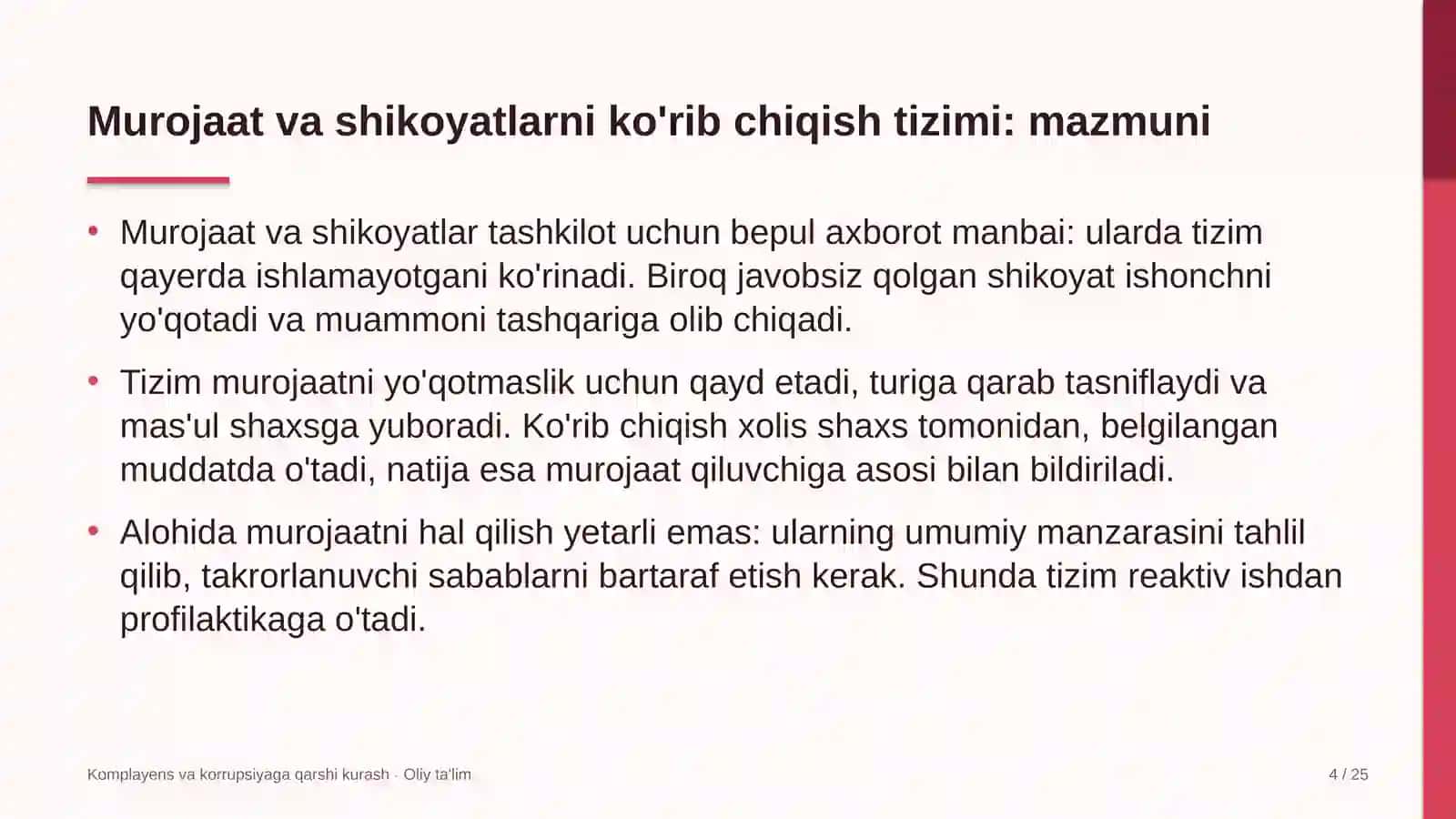 Kriptoaktivlar bozorida murojaatlar va shikoyatlarni ko'rib chiqish tizimi 4