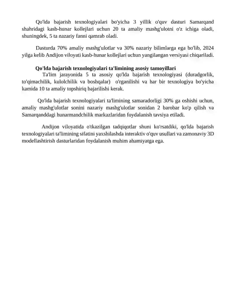 Qoʻl mehnat texnalogiya taʼlimining metod va tamoyillari 4