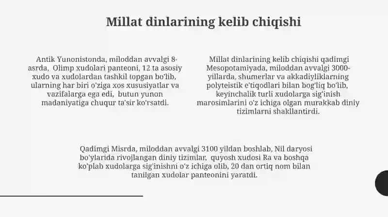Milliy dinlar 4
