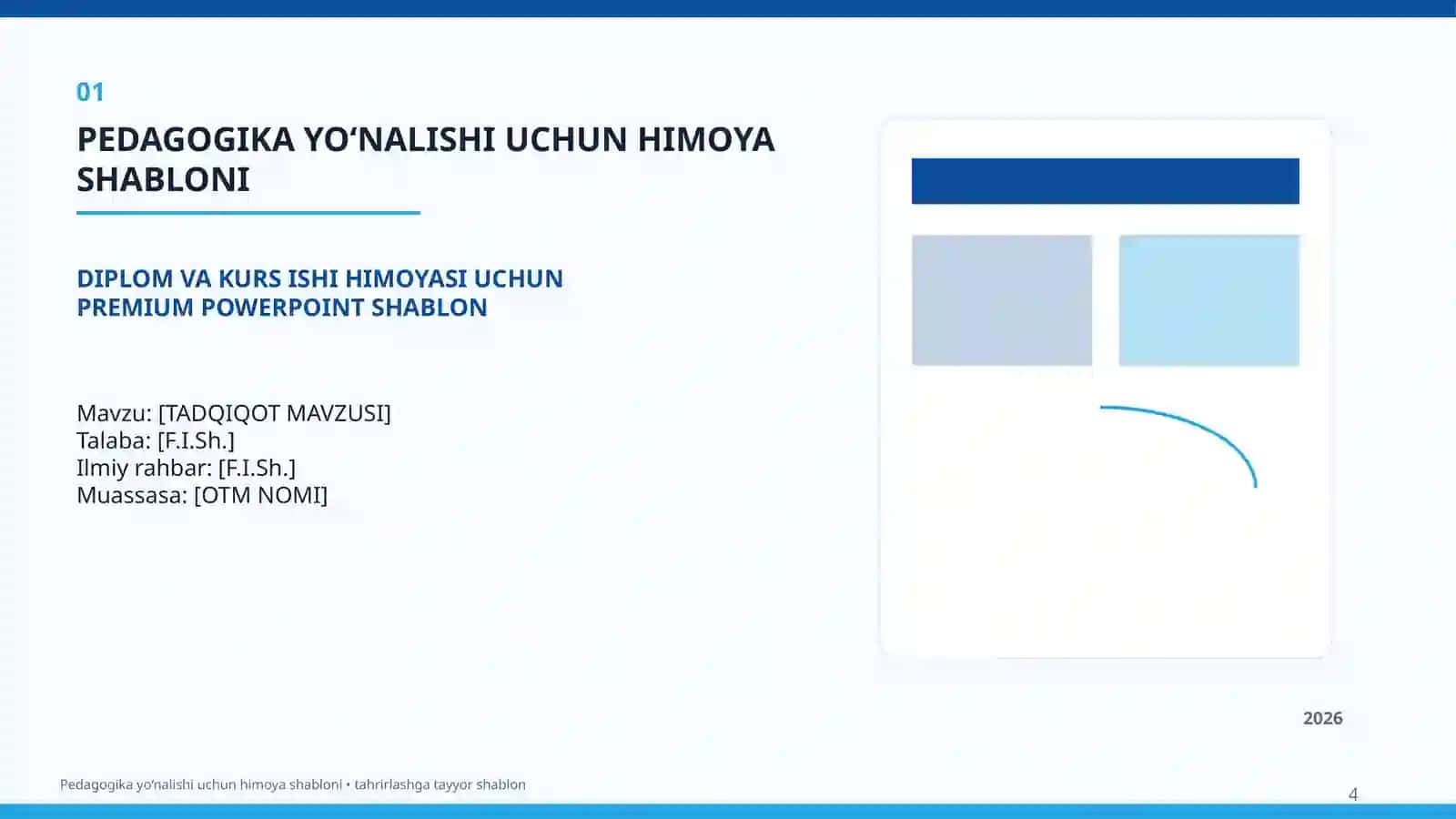 DIPLOM VA KURS ISHI HIMOYASI UCHUN 25 TA PREMIUM POWERPOINT SHABLON 4