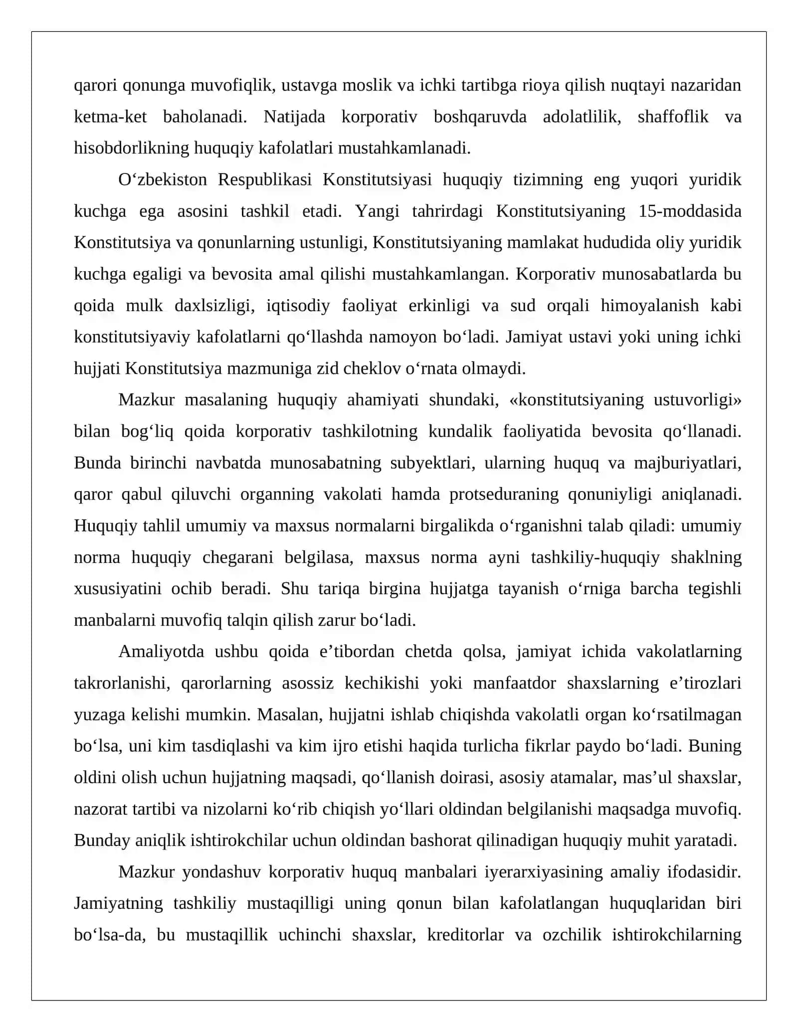 Korporativ huquq manbalari iyerarxiyasi qonun, ustav va ichki korporativ hujjatlarning o‘zaro nisbati..docx 4