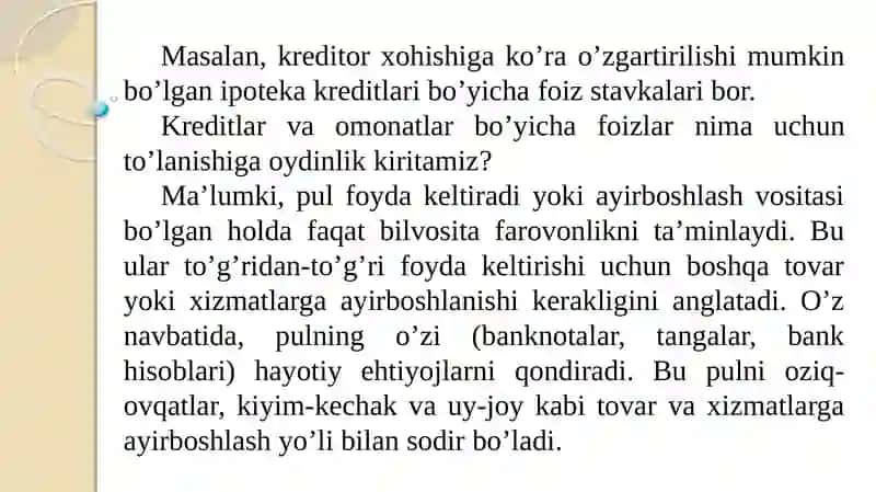 Foiz riskini boshqarish 4