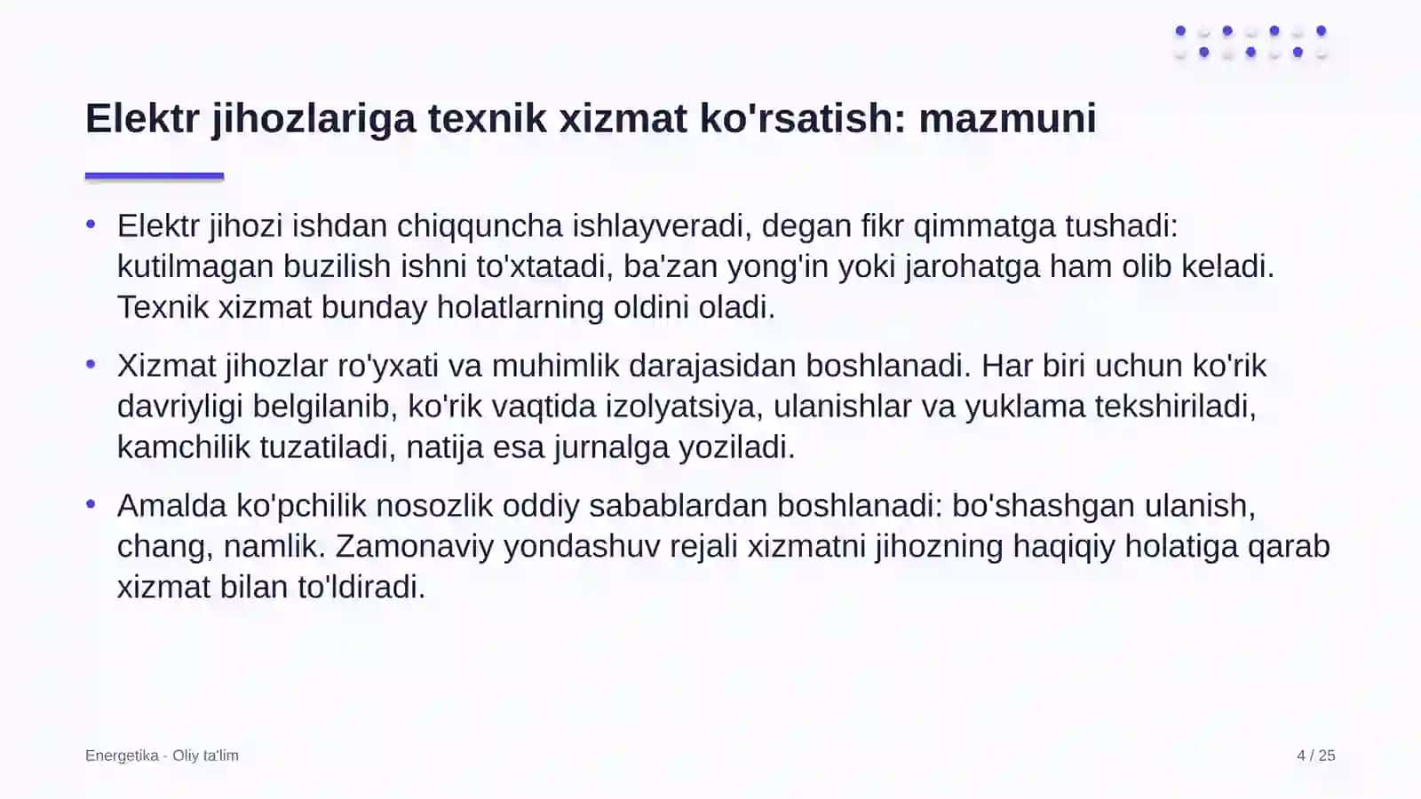Kompyuter servis markazlarida elektr jihozlariga texnik xizmat ko'rsatish 4