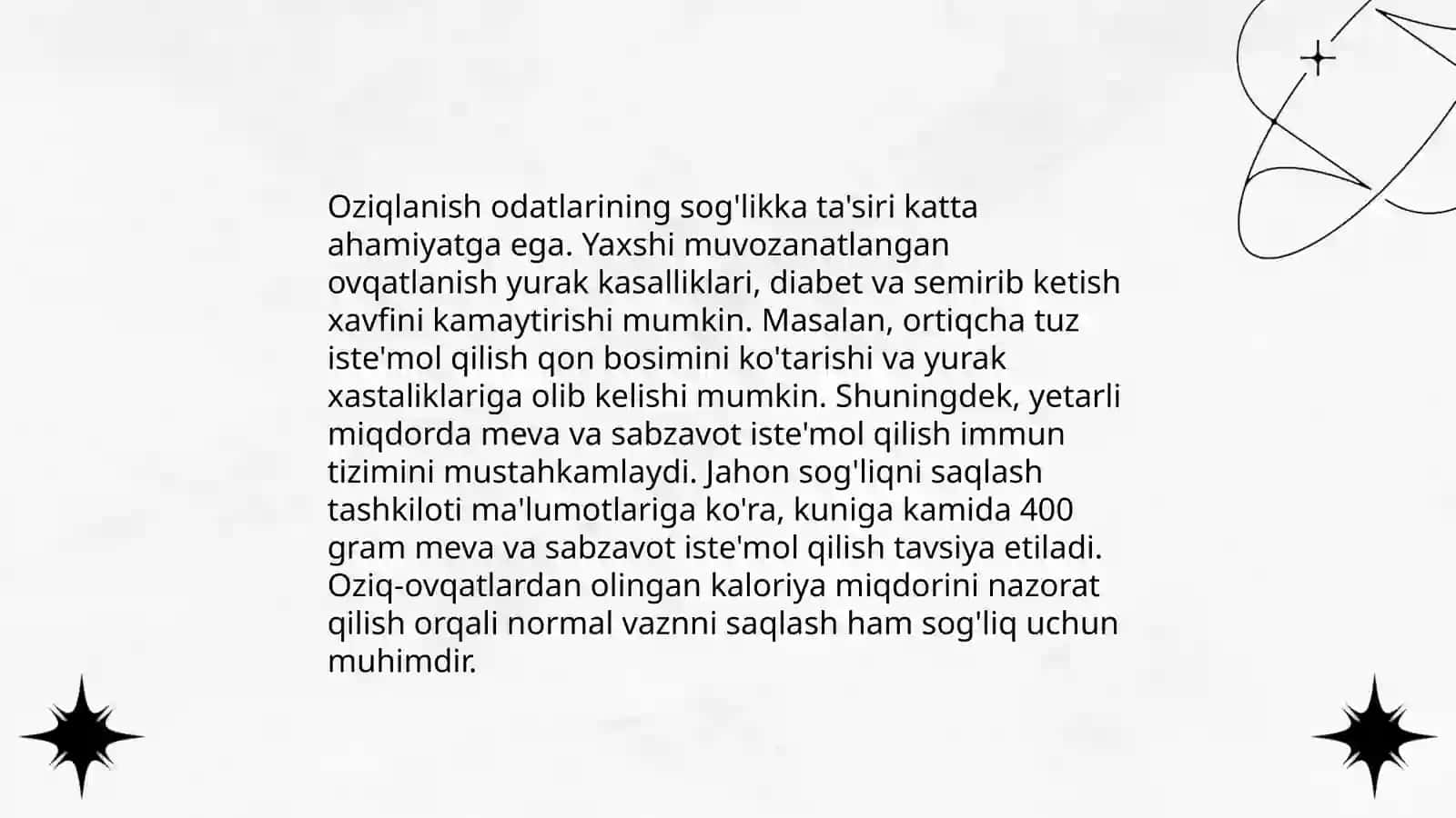 Sog'lom turmush tarzini shakllantirishning muammolari. Turlarning paydo bo'lishi: tabily tanlanish va yangi turlamning shakllanishi 4