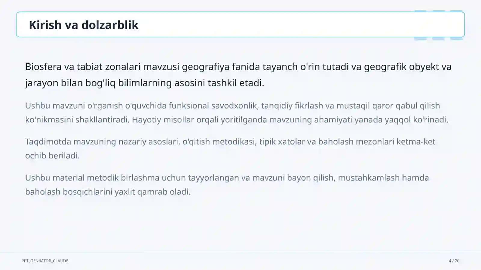 Biosfera va tabiat zonalari (6-sinf) 4