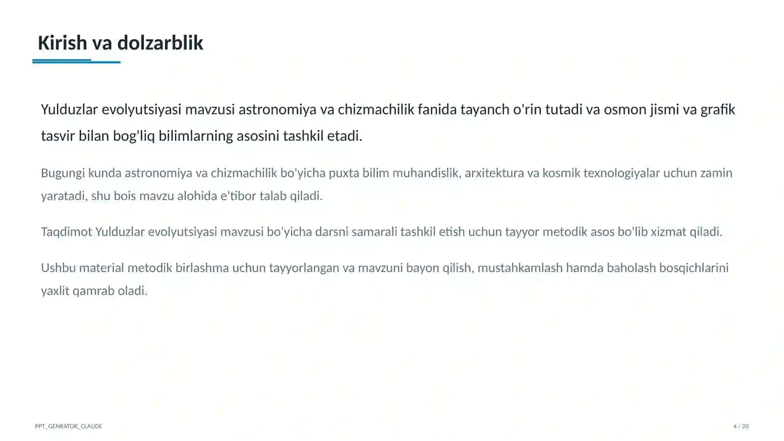 Yulduzlar evolyutsiyasi (11-sinf) 4