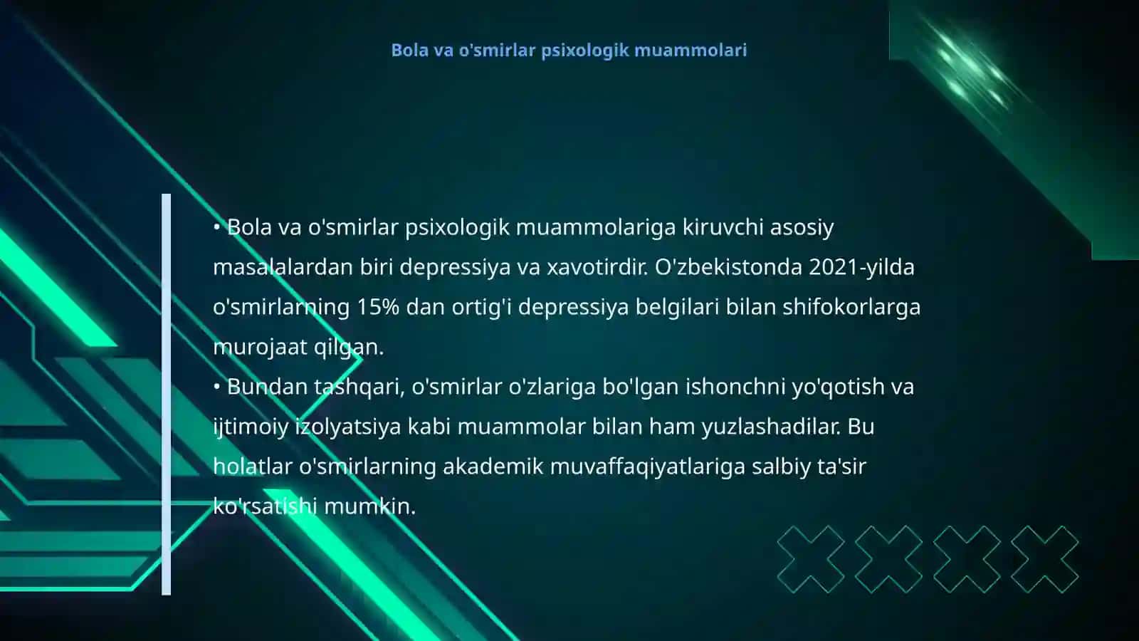 HAR BIR YOSH GURUHIDA YUZ BERADIGAN MUOMMOLARNI TAHLIL QILISH 4