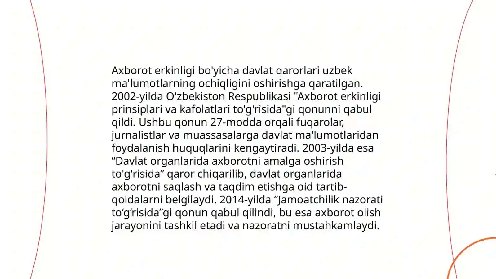 OAVning rivojlanishi bo'yicha Prezident farmonlari 4