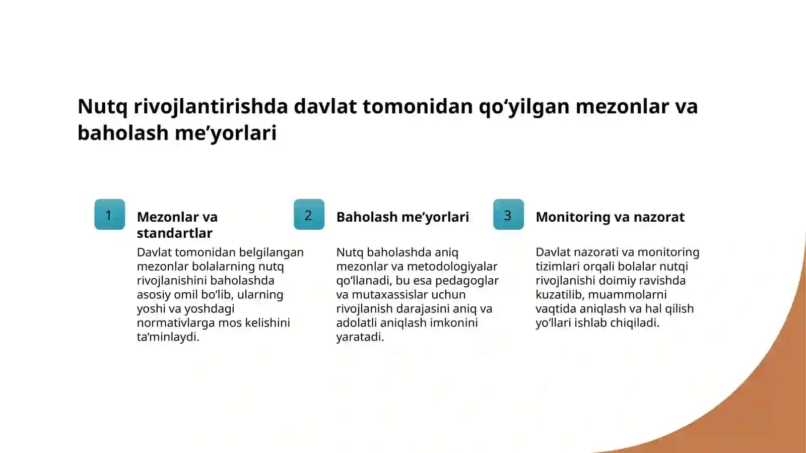 Bolalar nutqini oʻstirishda qoʻyilgan davlat talablar 4