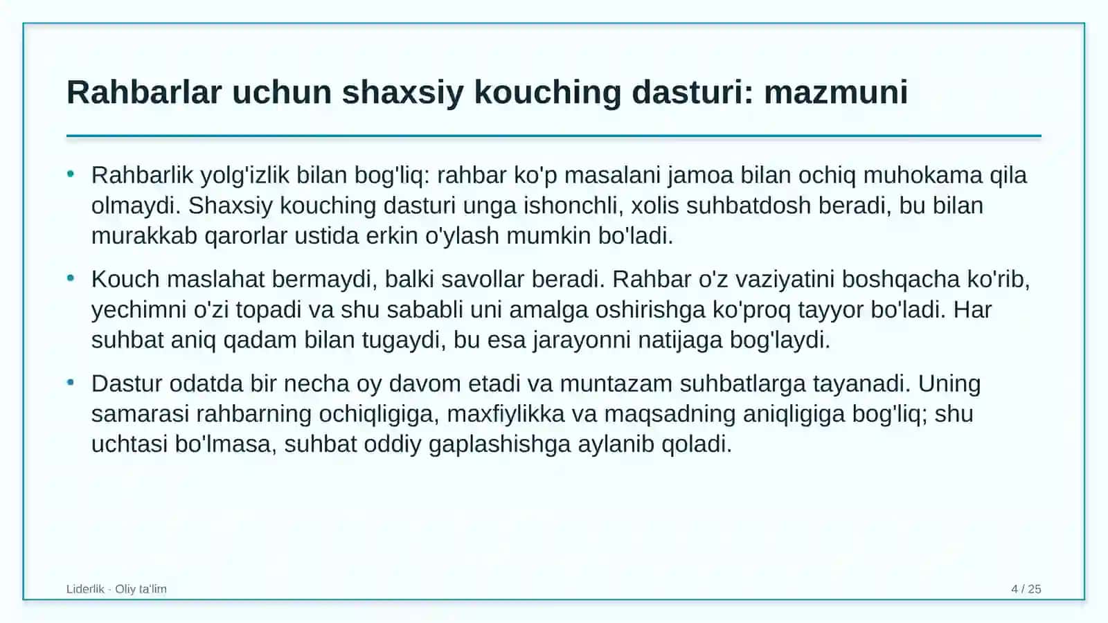 beton zavodlarida rahbarlar uchun shaxsiy kouching dasturi 7229 4