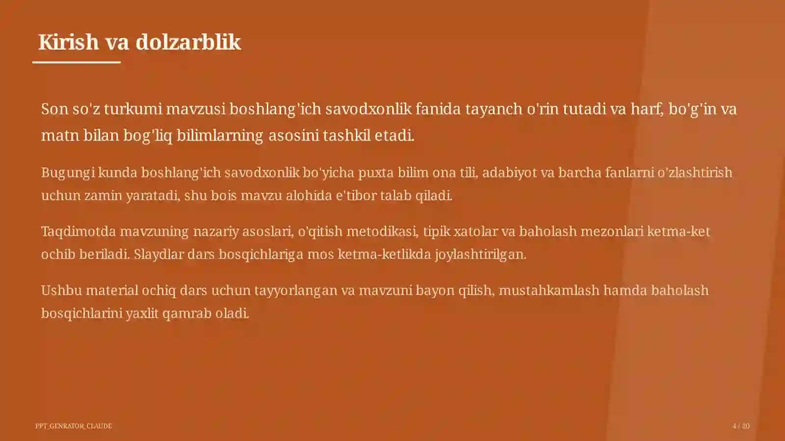 Ona tili va o'qish (1–4) 4