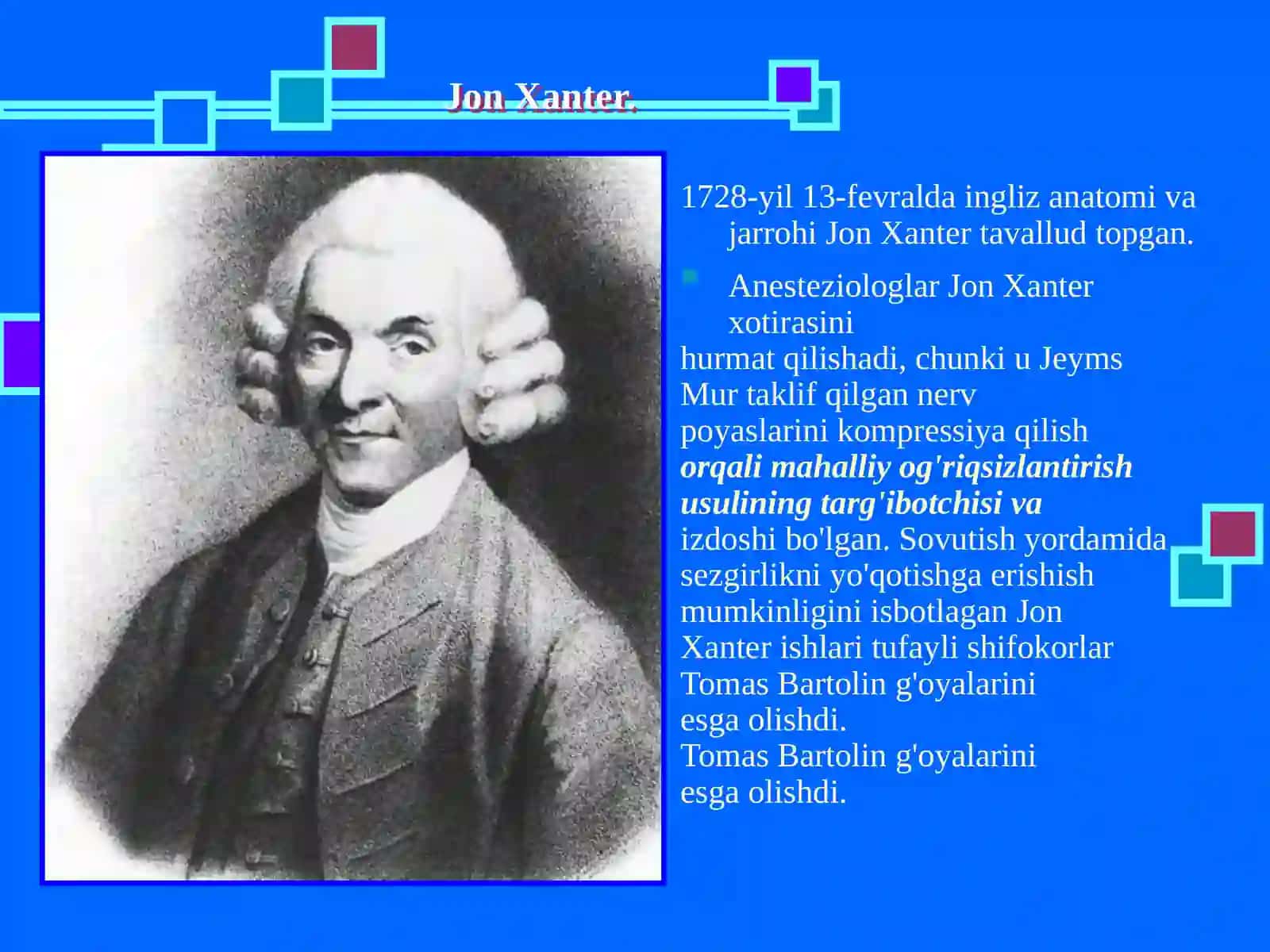 Og'riqsizlantirish tarixi va anesteziologiya 4