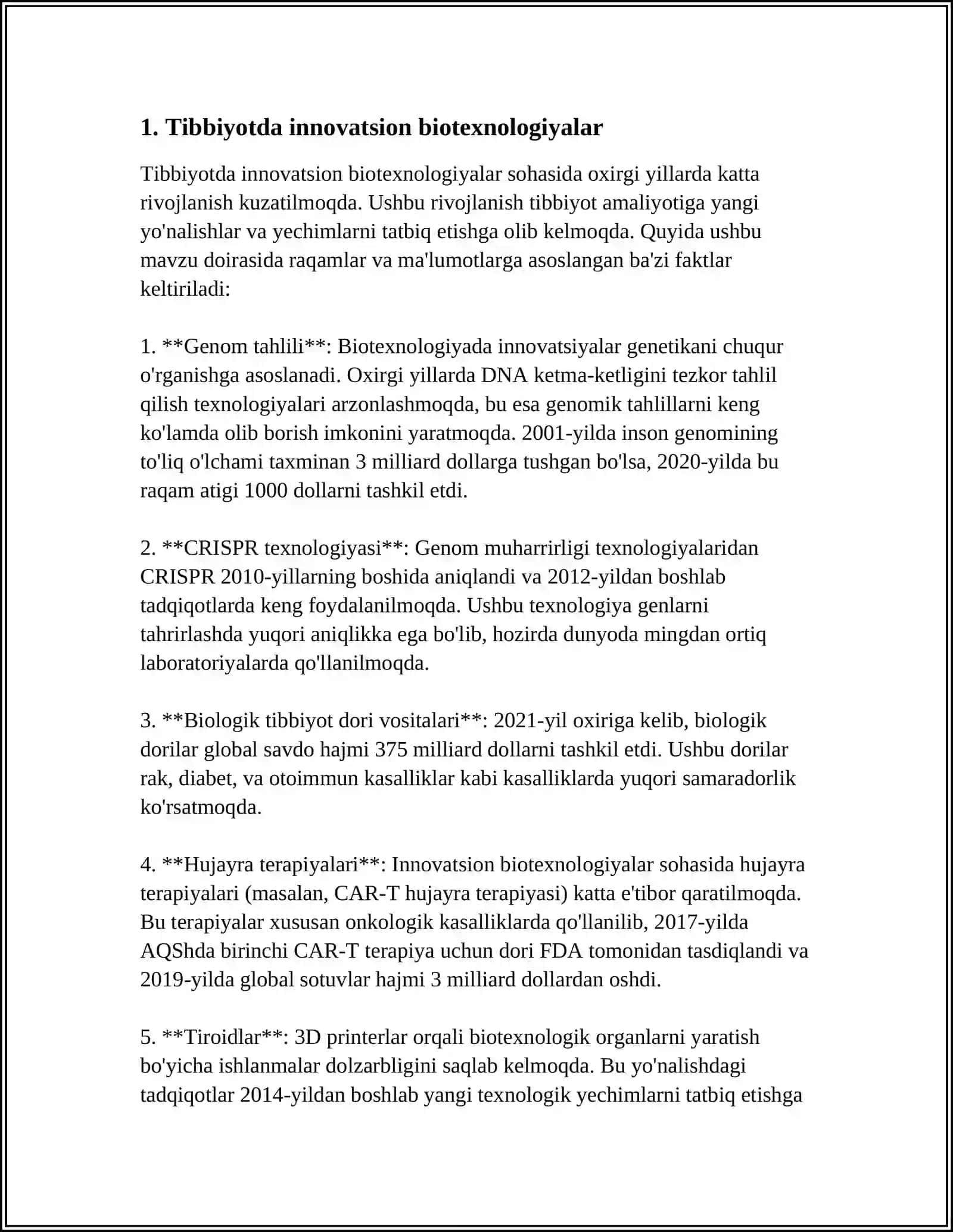 TIBBIYOT BIOLOGIYA VA FARMATSIYANING AMALIY MASALALARNI OCHIB BERISH 4
