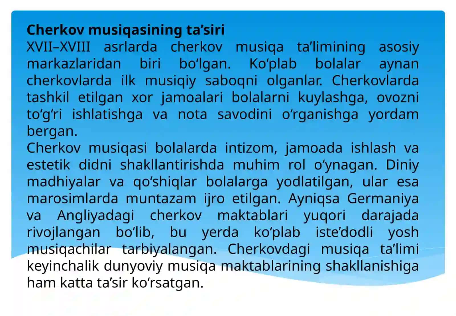 XVII–XVIII asrlarda xorij dabolari musiqasining rivojlanishi 4