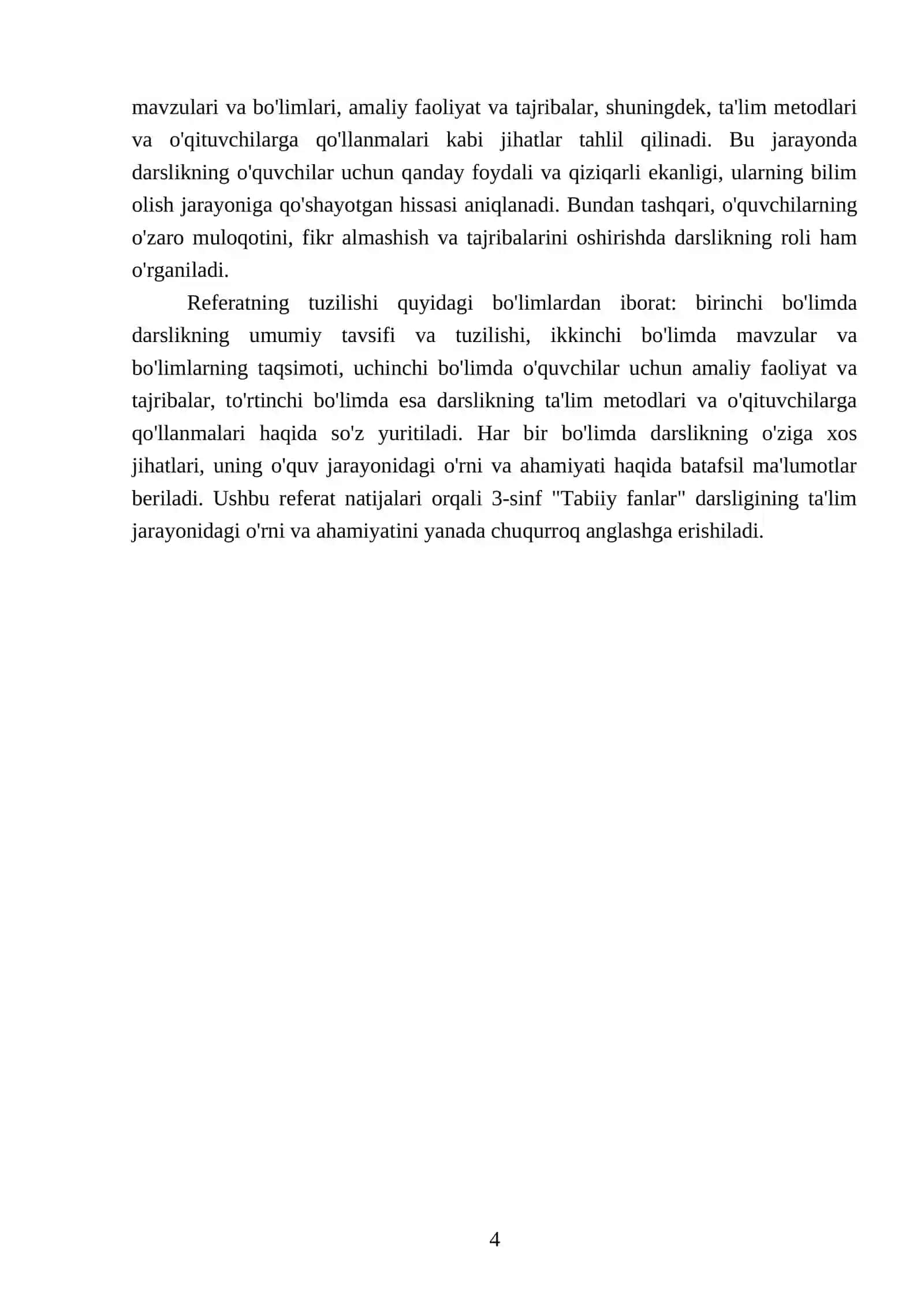 Tabiiy fanlar nazariyasi va metodikasi fanidan tayorlagan referat 4