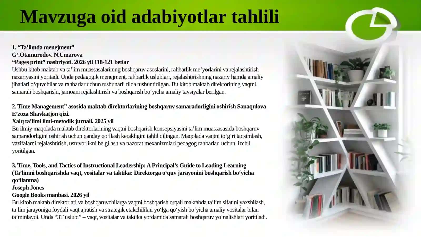 Direktorning boshqaruv faoliyatida vaqtni to‘g‘ri rejalaştirish 4