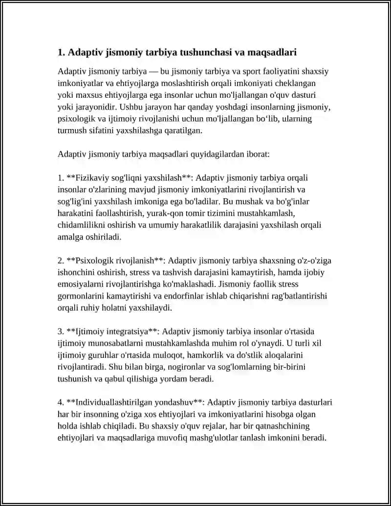 ADAPTIV JISMONIY TARBIYA VA PARALIMPIYA HARAKATI FANIGA KIRISH 4