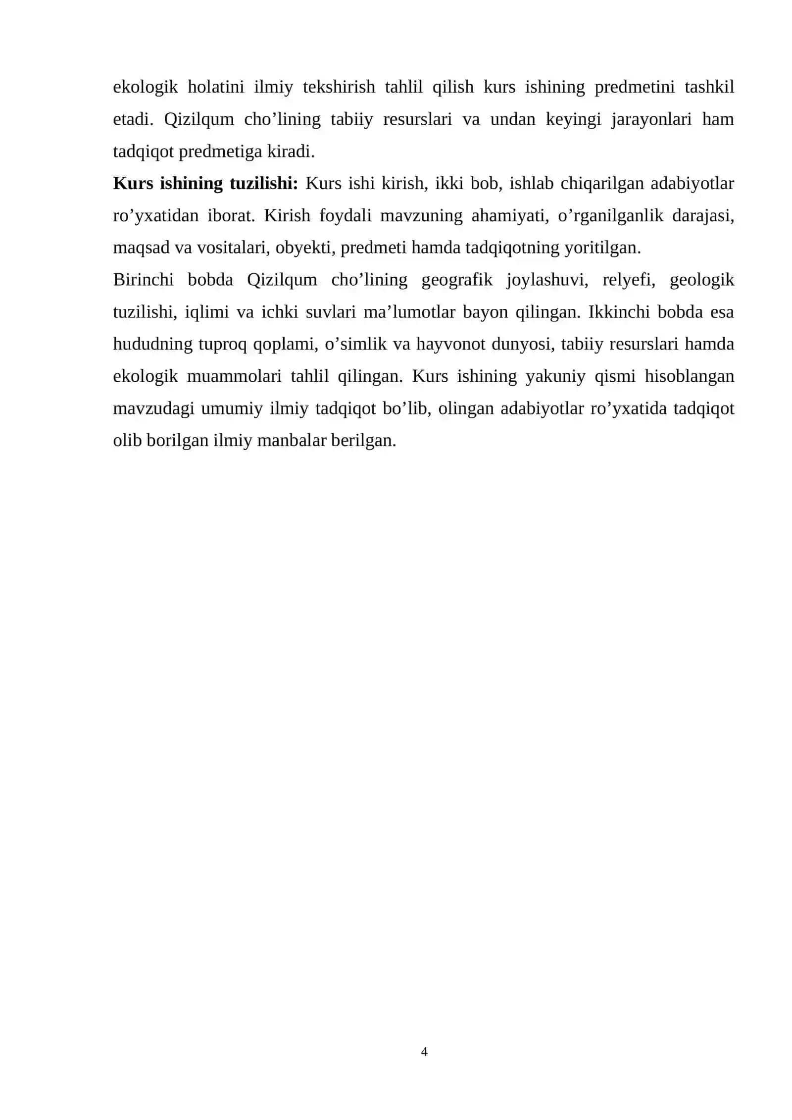 Qizilqum cho’lining geografik o’rni va tabiiy sharoiti 4