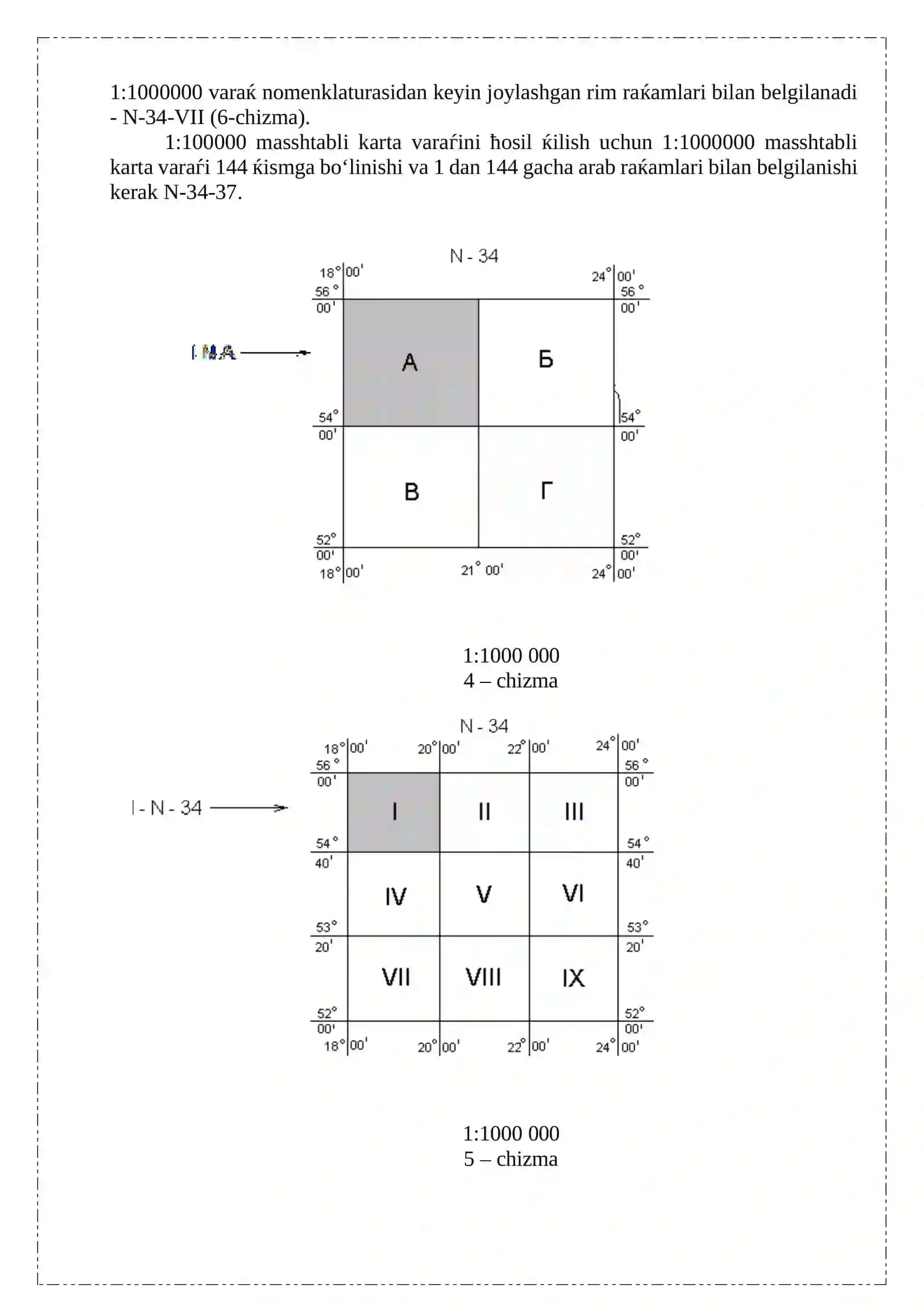 Topografik karta bilan tanishish 4