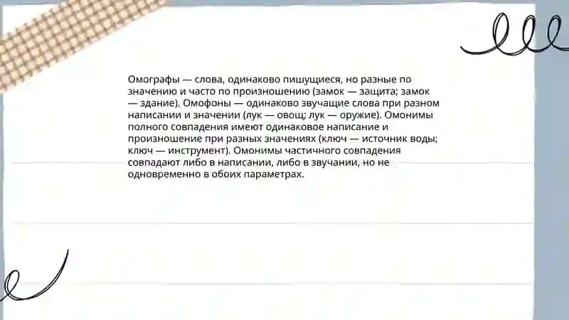 Омонимы в современном литературном языке 4
