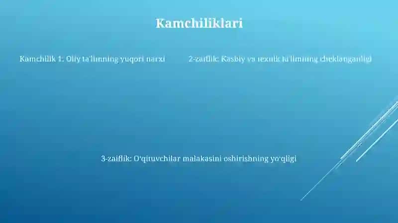 Iqtisodi Rivojlangan Davlatlar Talim Tizimini Swot Tahlil Qilish 4