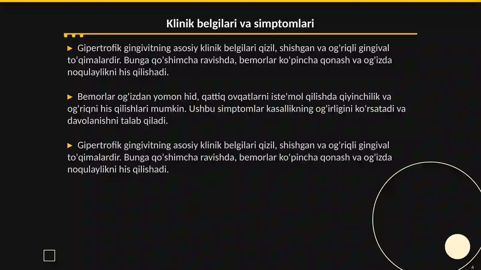 Gipertrofik gingivit klinik kechishi 4