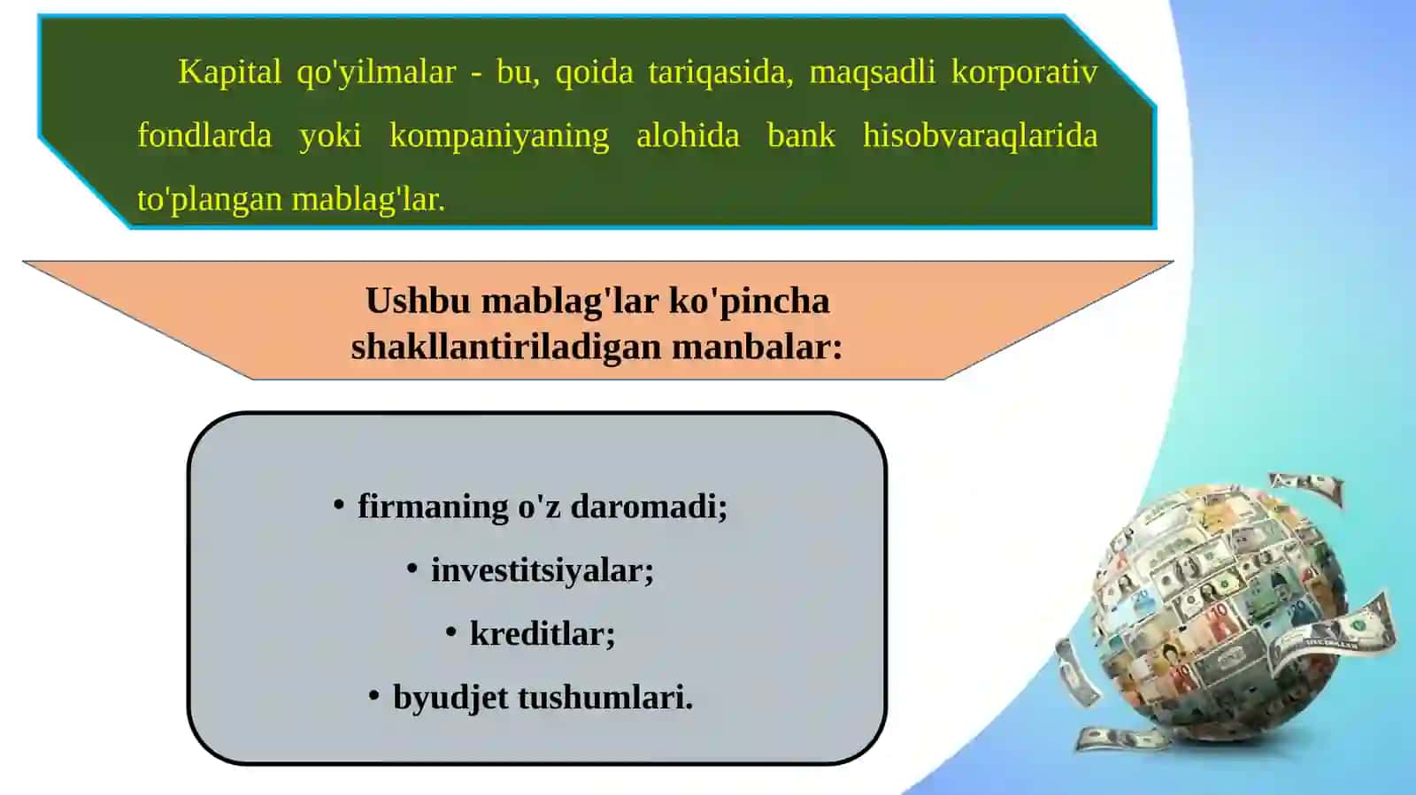 Kapital qo’yilmalar va kapital bozori 4