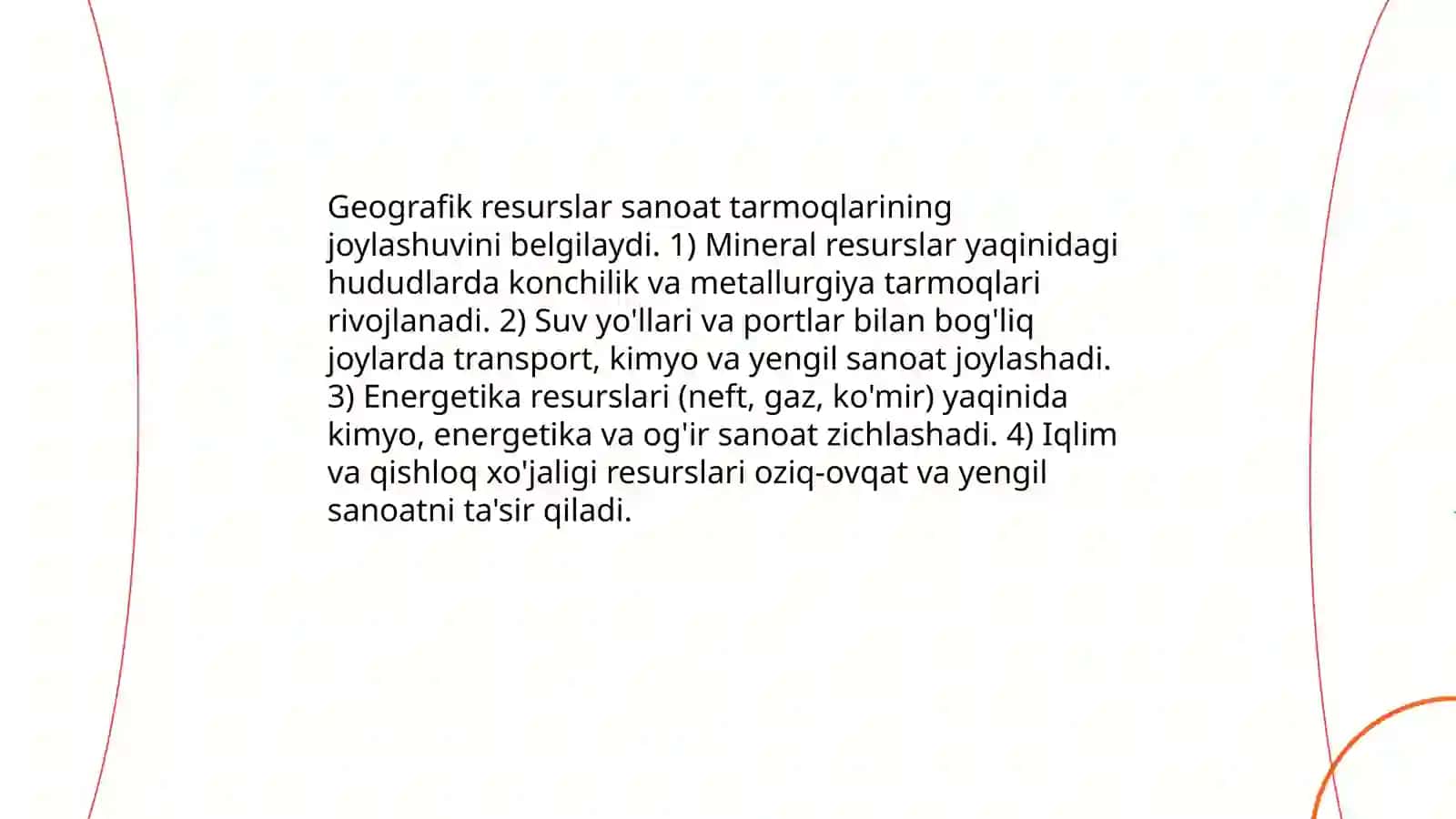 Sanoat tarmoqlarini joylashtirish 4