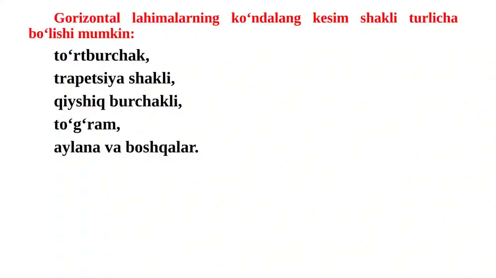 Ma’ruza-8. Gorizontal kon lahimi mustaxkamligichiga ta’sir etuvchi kon bosiminihisoblash 4