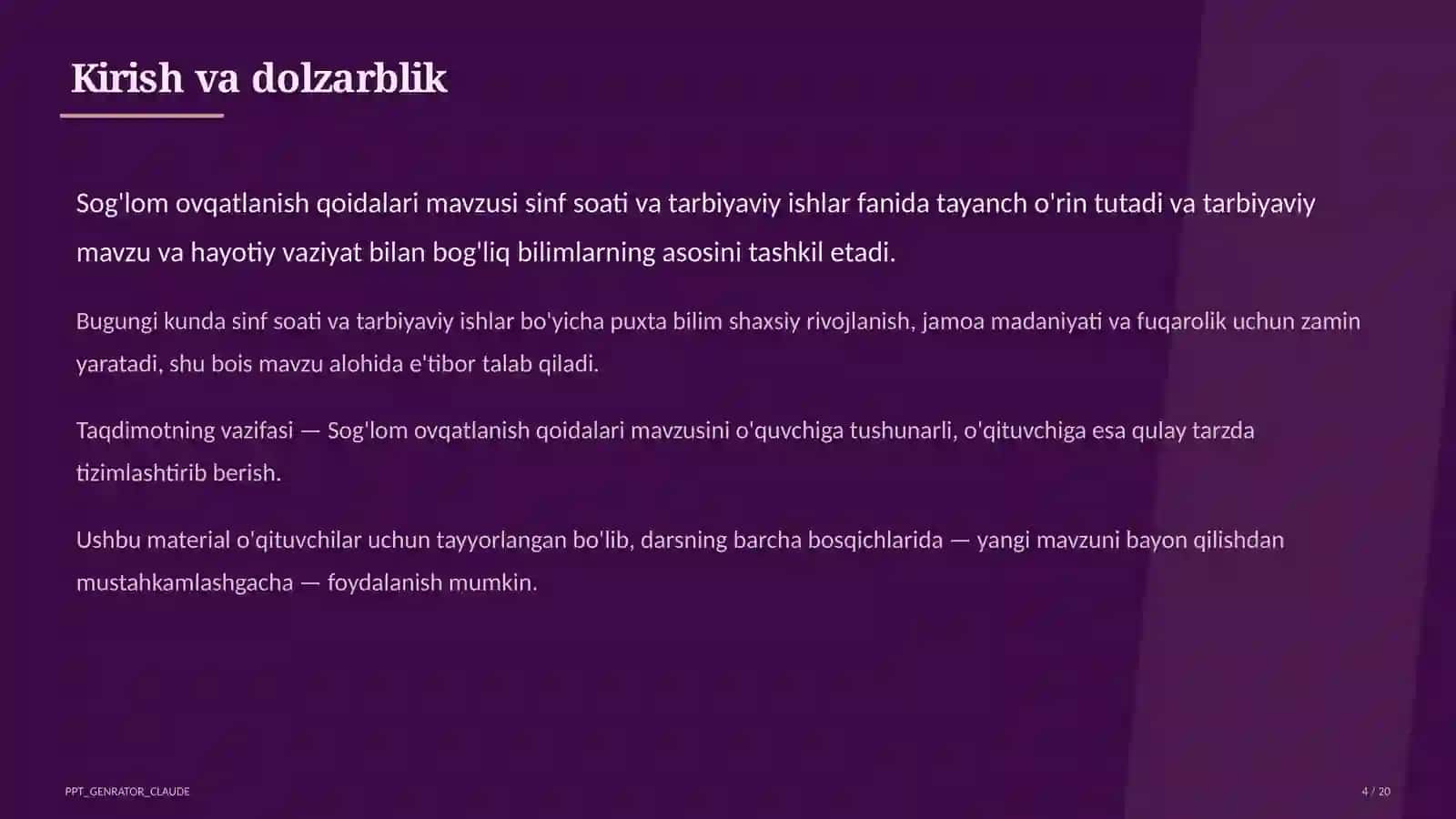 Sog'lom ovqatlanish qoidalari 4