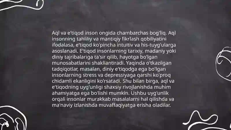 Dalillash va ishonch e'tiqodning shakllanish jarayoni 4