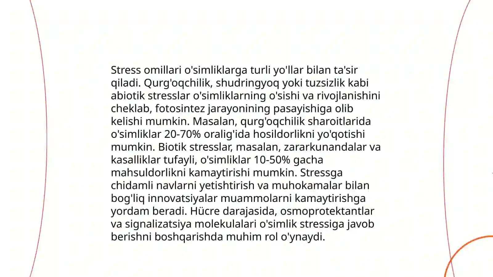 Gen muhandisligi asosida stress omillarga chidamli transgen oʻsimliklar olish 4