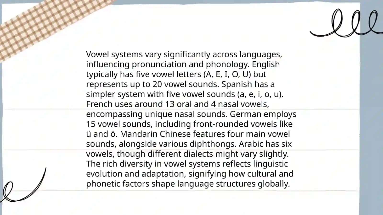 System of phonemes in different languages 4