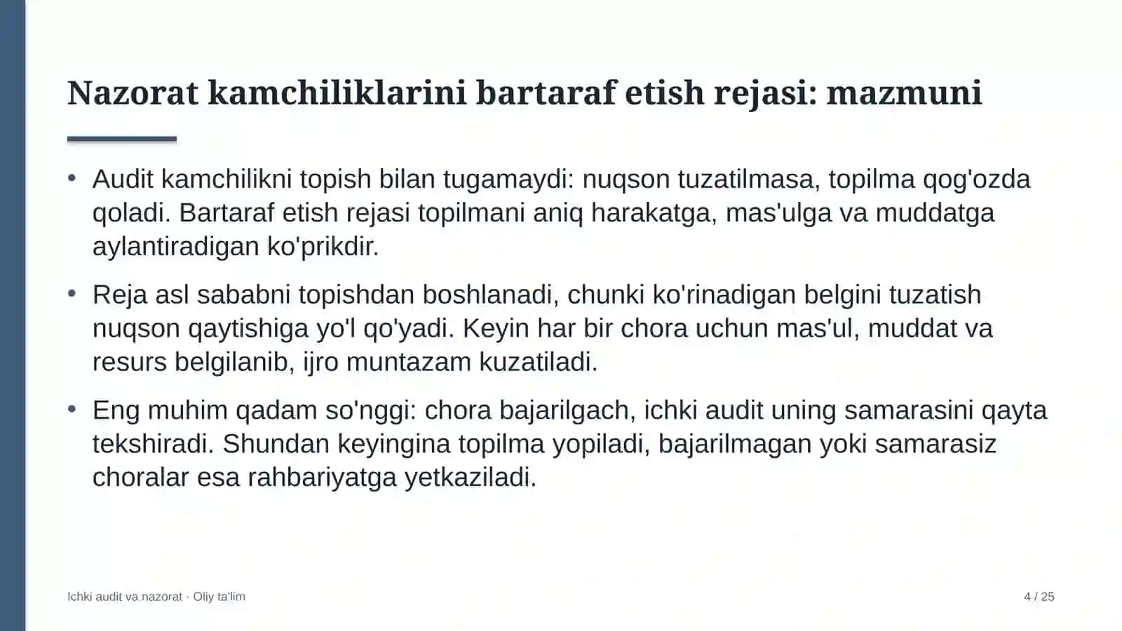 buyumlar interneti sohasida nazorat kamchiliklarini bartaraf etish rejasini ishlab chiqish 9692 4