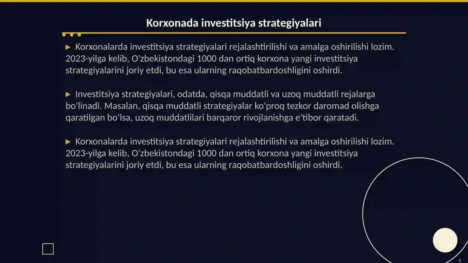 Korxonananing investitsion faoliyati 4