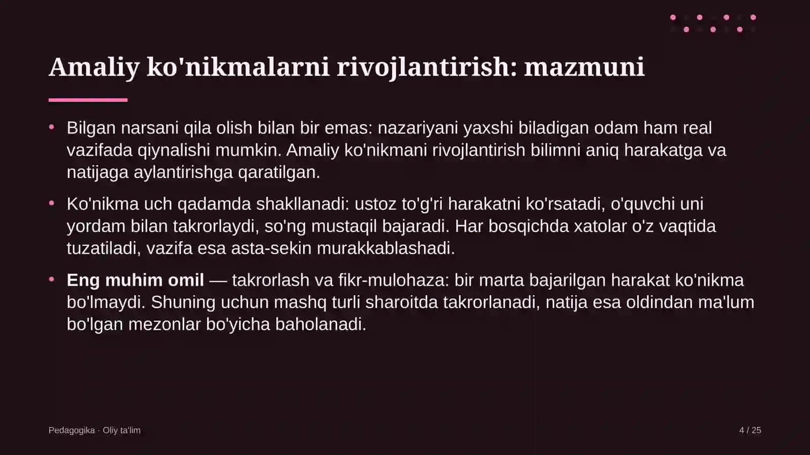 elchixonalarda amaliy ko'nikmalarni rivojlantirish 7031 4