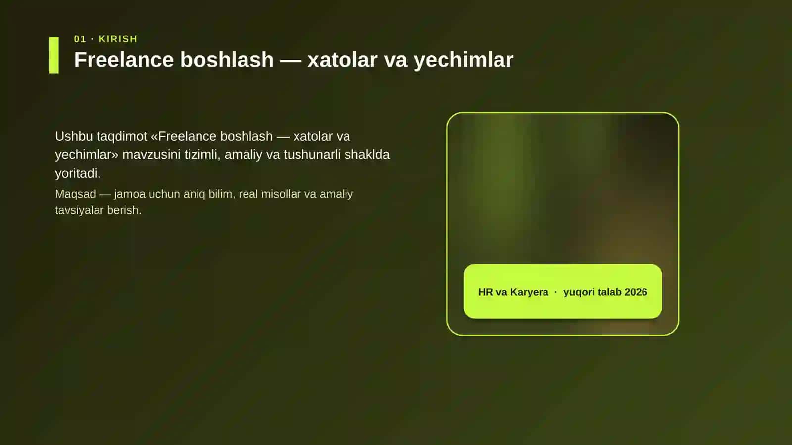 Freelance boshlash — xatolar va yechimlar 4