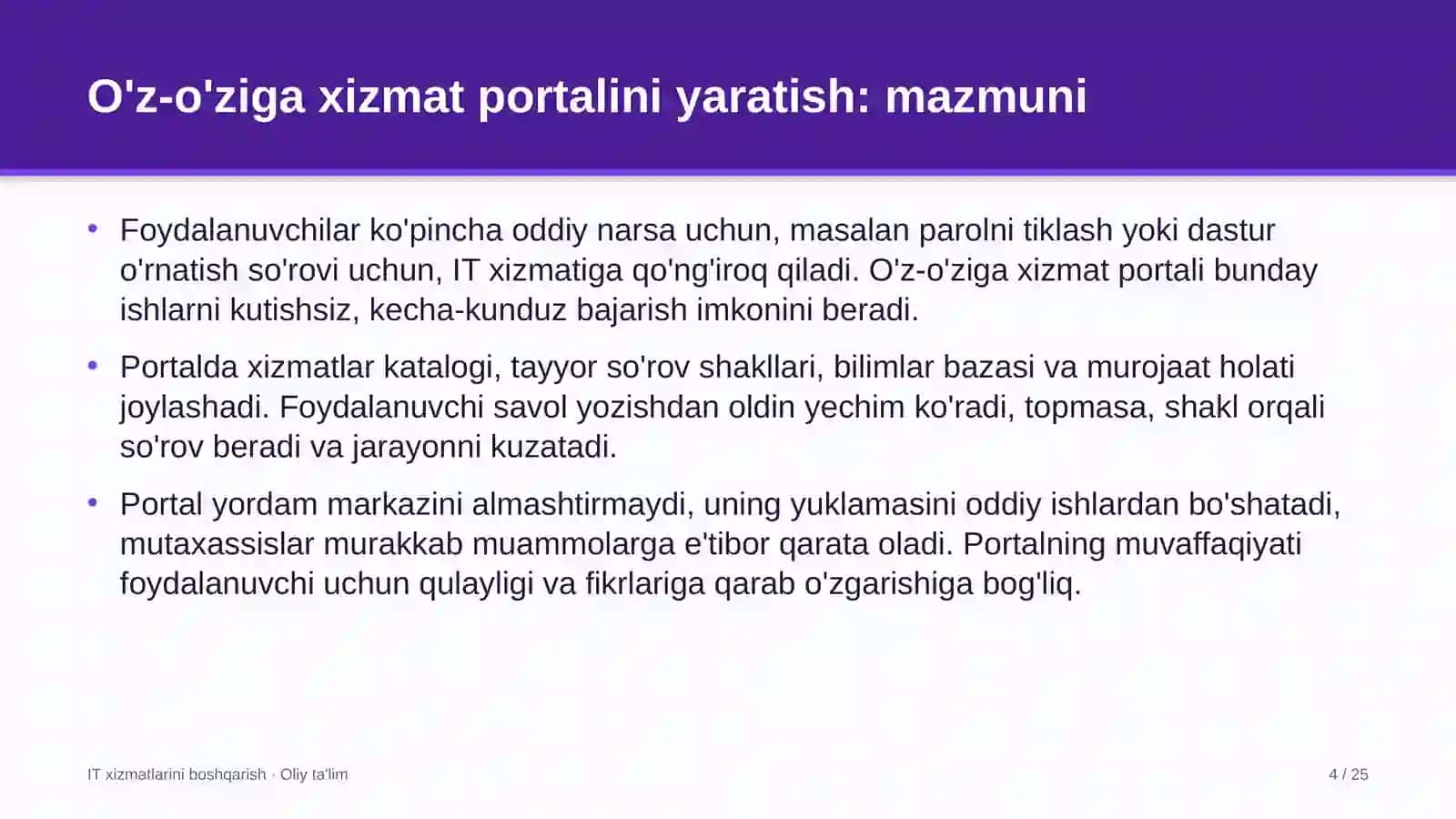 gazeta tahririyatlarida foydalanuvchilar uchun o'z o'ziga xizmat portalini yaratish 8680 4