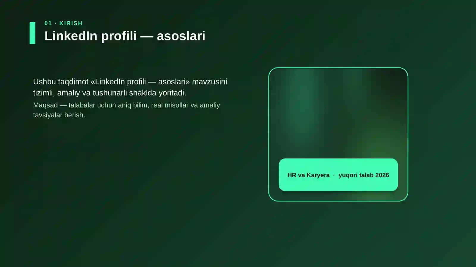 LinkedIn profili — asoslari 4