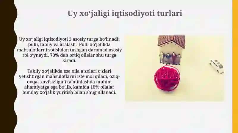 Uy xoʻjaligi turlari va uning oila bilan oʻzaro bogʻliqligi 4