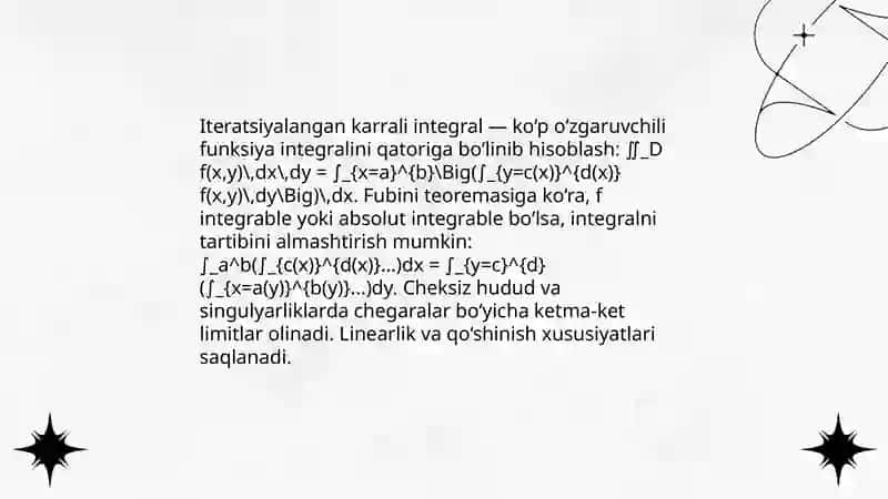 Karrali integrallar 4