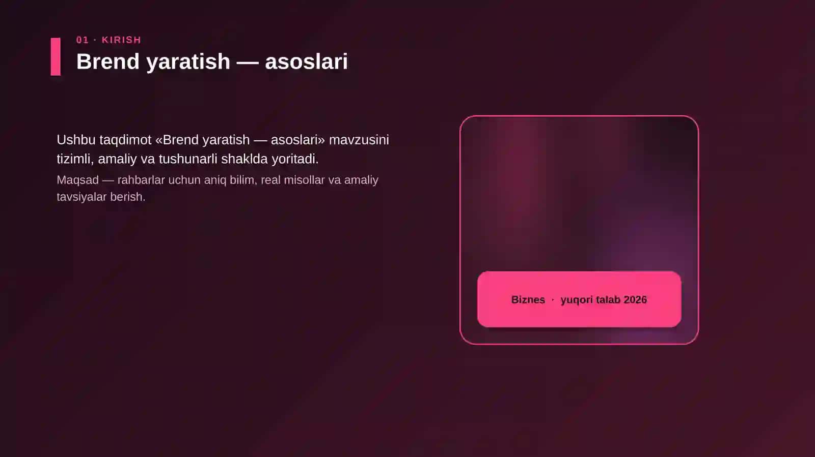 Brend yaratish — asoslari 4