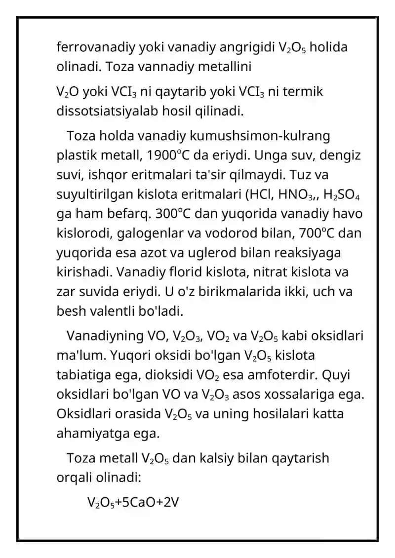 Davriy sistemaning V-B guruh elementlari 4