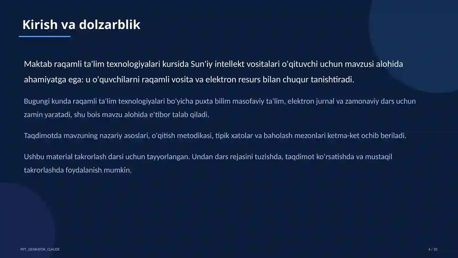Sun'iy intellekt vositalari o'qituvchi uchun 4