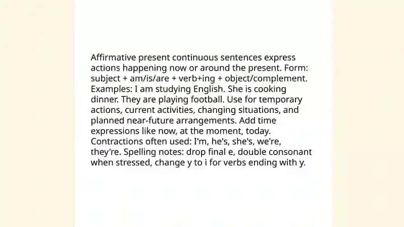Present Continuous 4